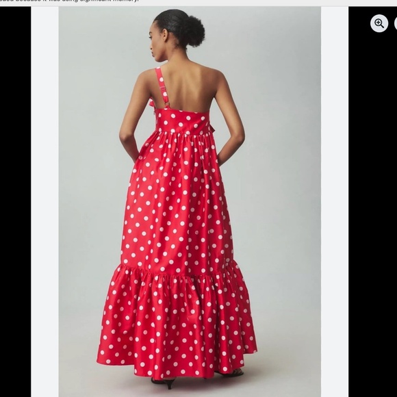 ANTHROPOLOGIE Atsu Sally big Bow RED POLKA dot dress Minnie Mouse Disney 1X - Picture 4 of 9